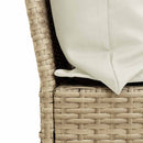 havesofa med hynder polyrattan beige