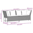 havesofa med hynder polyrattan beige