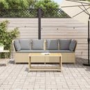 havesofa med hynder polyrattan beige
