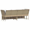 havesofa med hynder polyrattan beige
