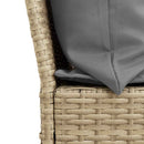 havesofa med hynder polyrattan beige