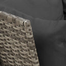 spisebordssæt til haven 4 dele med hynder polyrattan grå