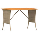 spisebordssæt til haven 4 dele med hynder polyrattan beige