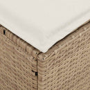 spisebordssæt til haven 4 dele med hynder polyrattan beige