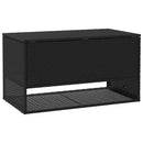 udendørs hyndeboks 100x55x55,5 cm polyrattan sort