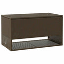 udendørs hyndeboks 100x55x55,5 cm polyrattan brun