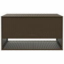 udendørs hyndeboks 100x55x55,5 cm polyrattan brun