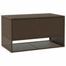 udendørs hyndeboks 100x55x55,5 cm polyrattan brun