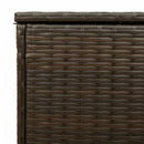 udendørs hyndeboks 100x55x55,5 cm polyrattan brun