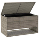 udendørs hyndeboks 100x55x55,5 cm polyrattan grå