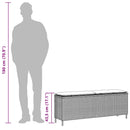havebænk med hynde 110x30x40,5 cm polyrattan beige