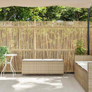 havebænk med hynde 110x30x40,5 cm polyrattan beige