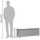 havebænk med hynde 110x30x40,5 cm polyrattan lysegrå