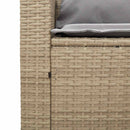 sofasæt til haven 5 dele med hynder stabelbar polyrattan beige