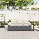 3-personers havesofa med hynder polyrattan sort