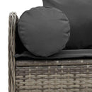 3-personers havesofa med hynder polyrattan grå