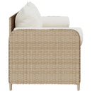 3-personers havesofa med hynder polyrattan beige