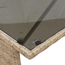 spisebordssæt til haven 3 dele med hynder polyrattan beige