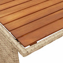 spisebordssæt til haven 3 dele med hynder polyrattan beige