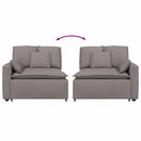 modulopbygget sofaarmlænsendemodul med hynder 100 cm gråbrun