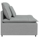modulopbygget sofacentermodul med hynder 100 cm lysegrå