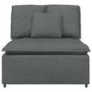 modulopbygget sofacentermodul med hynder 100 cm mørkegrå