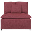 modulopbygget sofacentermodul med hynder 100 cm vinrød