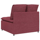 modulopbygget sofacentermodul med hynder 100 cm vinrød