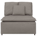 modulopbygget sofacentermodul med hynder 100 cm gråbrun