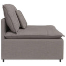 modulopbygget sofacentermodul med hynder 100 cm gråbrun
