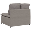modulopbygget sofacentermodul med hynder 100 cm gråbrun
