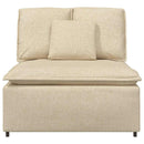 modulopbygget sofacentermodul med hynder 100cm cremefarvet