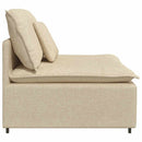 modulopbygget sofacentermodul med hynder 100cm cremefarvet