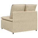 modulopbygget sofacentermodul med hynder 100cm cremefarvet