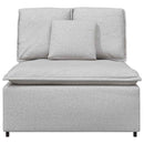 modulopbygget sofacentermodul med hynder 100 cm skygrå
