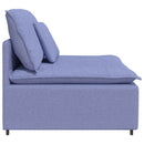 modulopbygget sofacentermodul med hynder 100 cm jeansblå