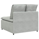 modulopbygget sofacentermodul med hynder 100 cm lysegrå