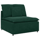 modulopbygget sofacentermodul med hynder 100 cm mørkegrøn