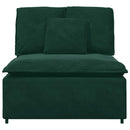 modulopbygget sofacentermodul med hynder 100 cm mørkegrøn