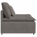 modulopbygget sofacentermodul med hynder 100 cm lysegrå