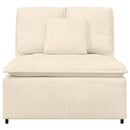 modulopbygget sofacentermodul med hynder 100cm cremefarvet