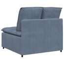 modulopbygget sofacentermodul med hynder 100 cm blå