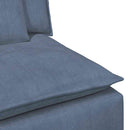 modulopbygget sofacentermodul med hynder 100 cm blå