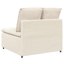 modulopbygget sofacentermodul med hynder 100cm cremefarvet