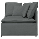 modulsofa hjørnemodul med hynder 100 cm mørkegrå