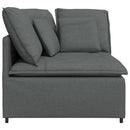 modulsofa hjørnemodul med hynder 100 cm mørkegrå