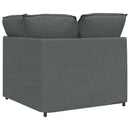 modulsofa hjørnemodul med hynder 100 cm mørkegrå