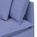 modulsofa hjørnemodul med hynder 100 cm jeansblå