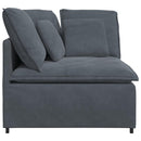 modulsofa hjørnemodul med hynder 100 cm mørkegrå