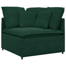 modulsofa hjørnemodul med hynder 100 cm mørkegrøn